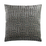 Carlyle Zinc Black Throw Pillow With Insert Throw Pillows LOOMLAN By D.V. Kap