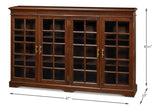 Carmel-By-The-Sea Walnut Bookcase With Glass Doors Sideboards LOOMLAN By Sarreid