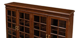 Carmel-By-The-Sea Walnut Bookcase With Glass Doors Sideboards LOOMLAN By Sarreid