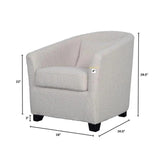 Carmen Club Chair - Boucle Cream Club Chairs LOOMLAN By LH Imports