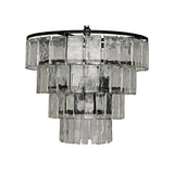 Carnegie Metal and Glass Medium Chandelier Chandeliers LOOMLAN By Noir