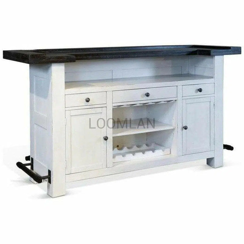 Carriage House Home Bar Island Counter Height Dining Home Bar Islands LOOMLAN By Sunny D