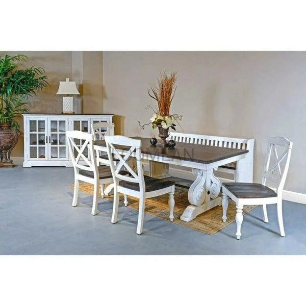 Carriage House Slat Back Bench Dining Benches LOOMLAN By Sunny D