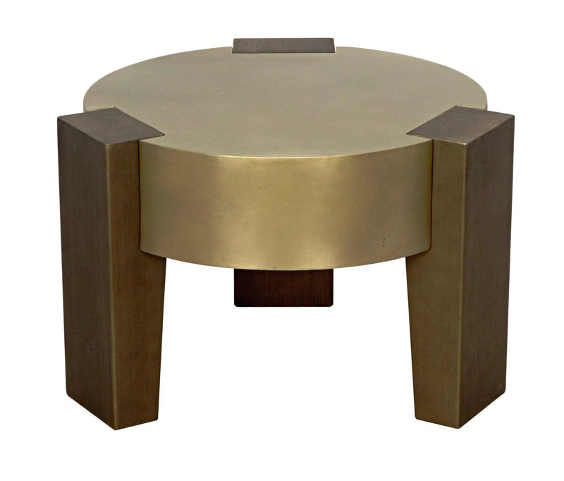 Carrusel Coffee Table, Metal with Brass and Aged Brass Finish Coffee Tables LOOMLAN By Noir