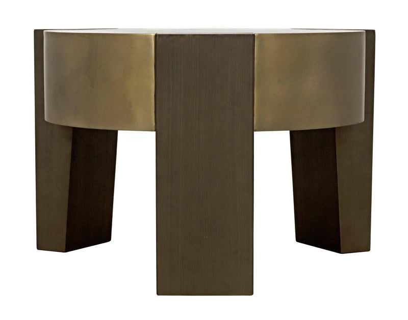 Carrusel Coffee Table, Metal with Brass and Aged Brass Finish Coffee Tables LOOMLAN By Noir