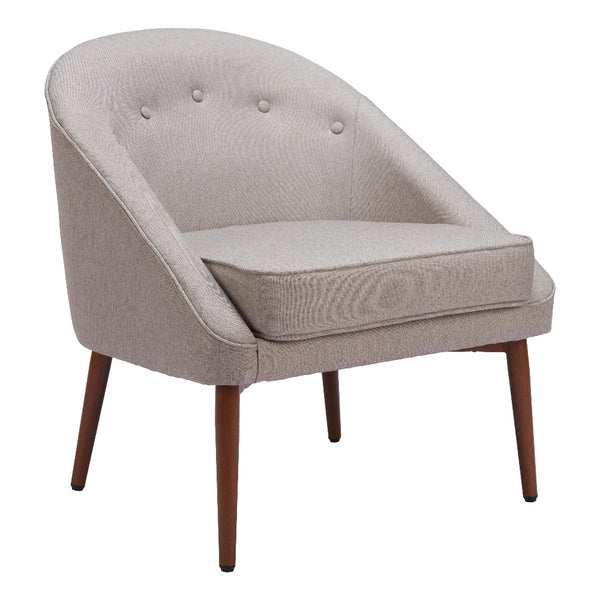 Carter Accent Chair Gray Club Chairs LOOMLAN By Zuo Modern