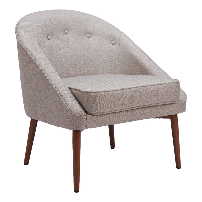 Carter Accent Chair Gray Club Chairs LOOMLAN By Zuo Modern