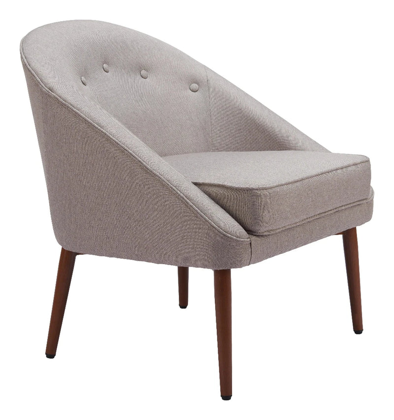 Carter Accent Chair Gray Club Chairs LOOMLAN By Zuo Modern