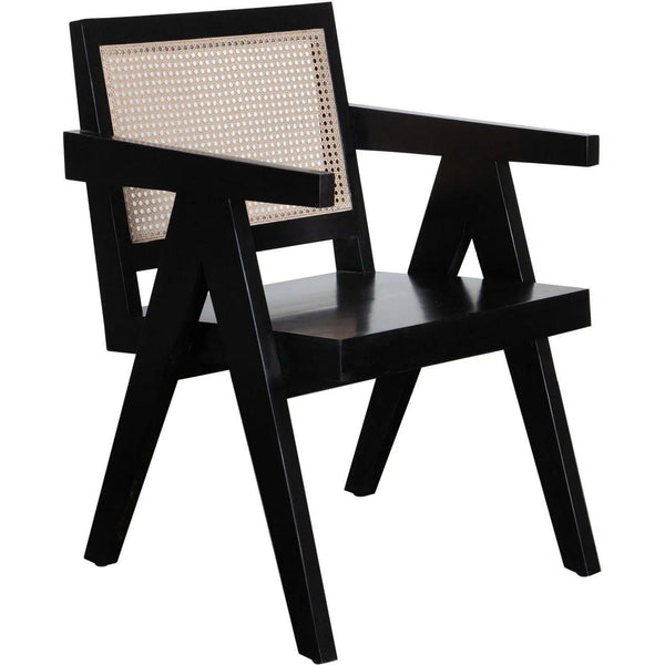 Carter Accent Chair in Solid Wood Frame in Black Finish Club Chairs LOOMLAN By Diamond Sofa