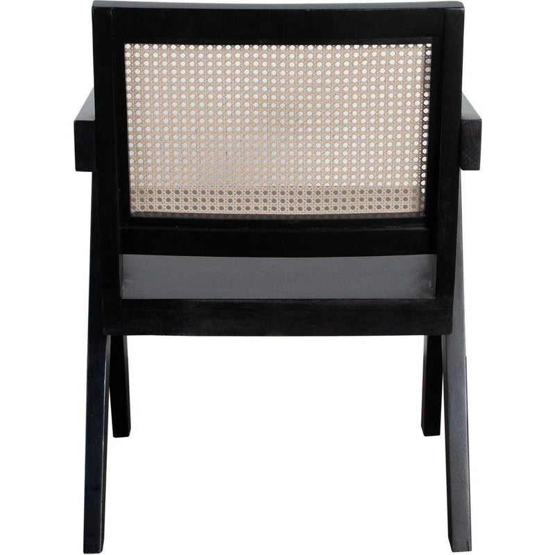 Carter Accent Chair in Solid Wood Frame in Black Finish Club Chairs LOOMLAN By Diamond Sofa