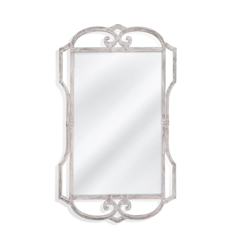 Carthage Wood White Vertical Wall Mirror Wall Mirrors LOOMLAN By Bassett Mirror