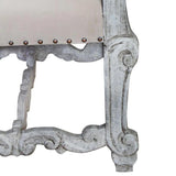 Carved Distressed White Dining Chair Bianca, Tan Velvet Dining Chairs LOOMLAN By Peninsula Home