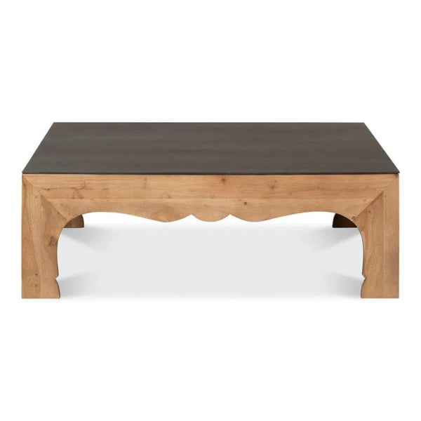 Casablanca Coffee Table Two Tone Wood and Steel Coffee Tables LOOMLAN By Sarreid