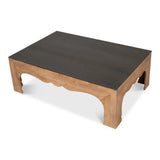 Casablanca Coffee Table Two Tone Wood and Steel Coffee Tables LOOMLAN By Sarreid