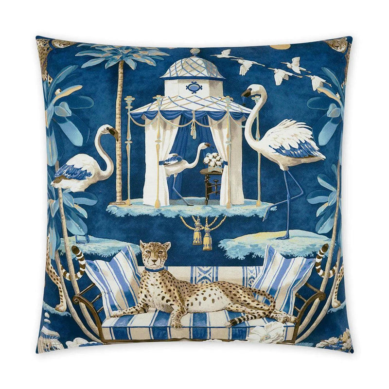 Casablanca Midnight Blue Large Throw Pillow With Insert Throw Pillows LOOMLAN By D.V. Kap