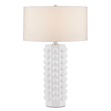 Cassandra White Table Lamp Table Lamps LOOMLAN By Currey & Co