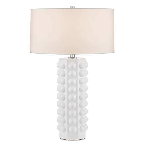 Cassandra White Table Lamp Table Lamps LOOMLAN By Currey & Co