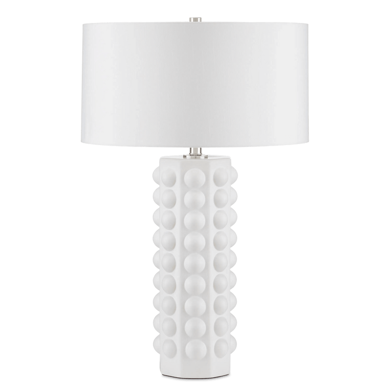 Cassandra White Table Lamp Table Lamps LOOMLAN By Currey & Co