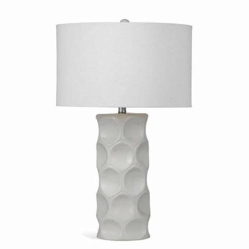 Cassidy 28" Tall Ceramic Cream Table Lamp Table Lamps LOOMLAN By Bassett Mirror