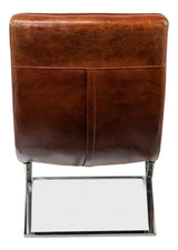 Cassino Leather Slipper Chair Lounge Accent Chairs LOOMLAN By Sarreid