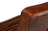 Cassino Leather Slipper Chair Lounge Accent Chairs LOOMLAN By Sarreid