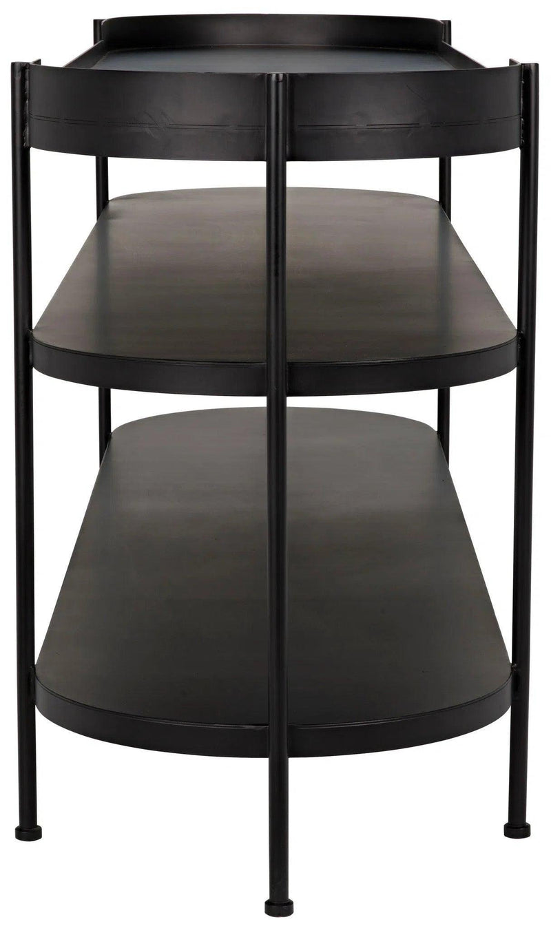 Cassio Black Steel Geometric Console Table Console Tables LOOMLAN By Noir