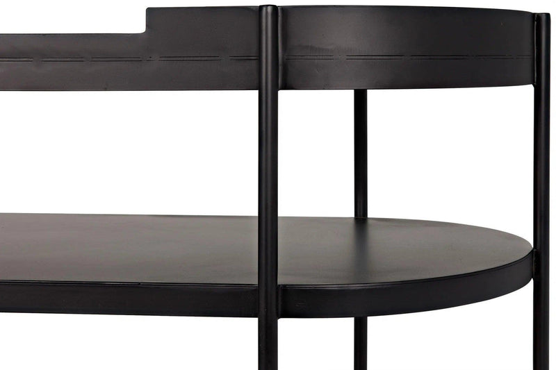 Cassio Black Steel Geometric Console Table Console Tables LOOMLAN By Noir