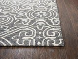 Cast Medallion Gray Large Area Rugs For Living Room Area Rugs LOOMLAN By LOOMLAN