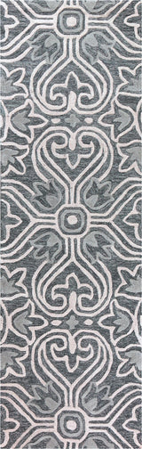 Cast Medallion Gray Large Area Rugs For Living Room Area Rugs LOOMLAN By LOOMLAN