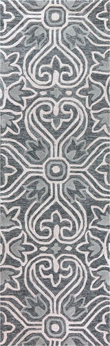 Cast Medallion Gray Large Area Rugs For Living Room Area Rugs LOOMLAN By LOOMLAN