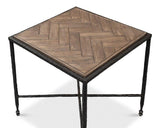 Castle Gate Side Table With Parquet Top Side Tables LOOMLAN By Sarreid