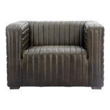 Castle Top Grain Leather Armchair Club Chairs LOOMLAN By Moe's Home