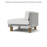 Catalina Armless Sectional Component All Weather Wicker & Teak Outdoor Modulars LOOMLAN By Lloyd Flanders