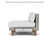 Catalina Armless Sectional Component All Weather Wicker & Teak Outdoor Modulars LOOMLAN By Lloyd Flanders