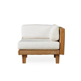 Catalina Corner Sectional Component All Weather Wicker & Teak Outdoor Modulars LOOMLAN By Lloyd Flanders