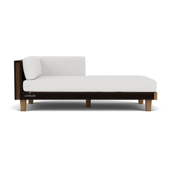 Catalina Left Arm Chaise Sectional Sofa Wicker Made in USA Lloyd Flanders Outdoor Modulars LOOMLAN By Lloyd Flanders