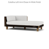 Catalina Left Arm Chaise Sectional Sofa Wicker Made in USA Lloyd Flanders Outdoor Modulars LOOMLAN By Lloyd Flanders