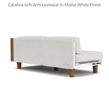 Catalina Left Arm Loveseat Sectional All Weather Wicker Furniture Outdoor Modulars LOOMLAN By Lloyd Flanders