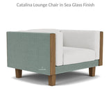 Catalina Lounge Chair All Weather Wicker and Teak Wood Made in USA Outdoor Lounge Chairs LOOMLAN By Lloyd Flanders