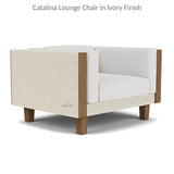 Catalina Lounge Chair All Weather Wicker and Teak Wood Made in USA Outdoor Lounge Chairs LOOMLAN By Lloyd Flanders