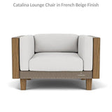 Catalina Lounge Chair All Weather Wicker and Teak Wood Made in USA Outdoor Lounge Chairs LOOMLAN By Lloyd Flanders