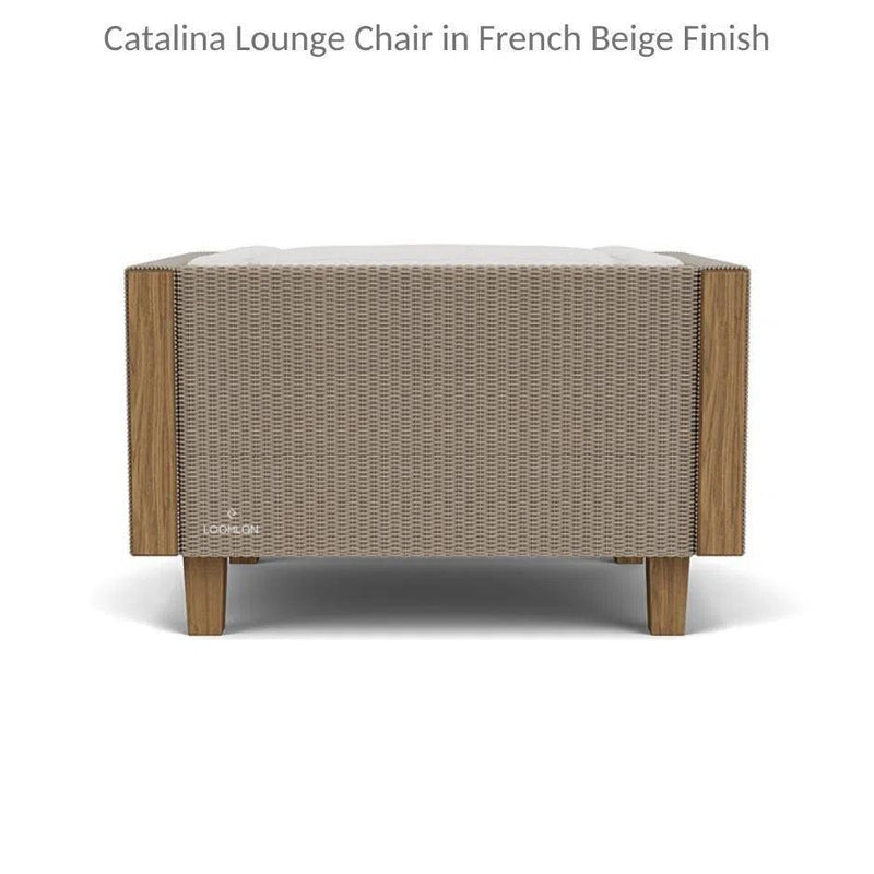 Catalina Lounge Chair All Weather Wicker and Teak Wood Made in USA Outdoor Lounge Chairs LOOMLAN By Lloyd Flanders