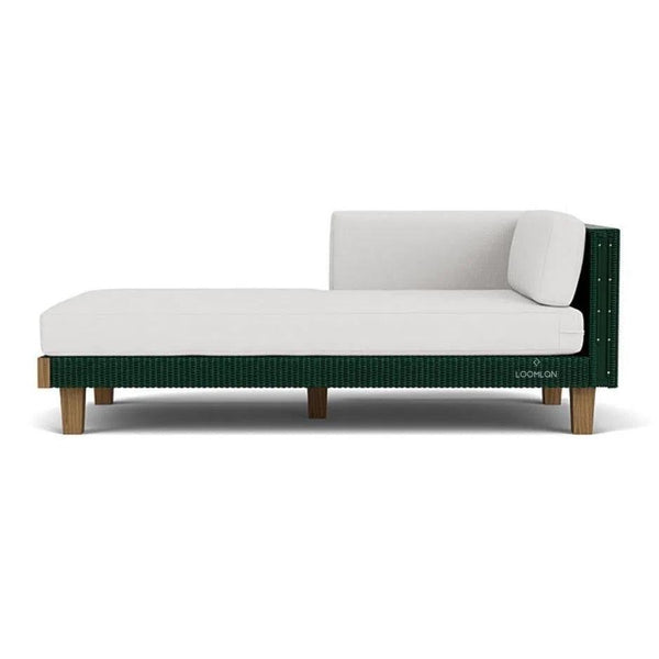 Catalina Right Arm Chaise Sectional Sofa Wicker Made in USA Lloyd Flanders Outdoor Modulars LOOMLAN By Lloyd Flanders