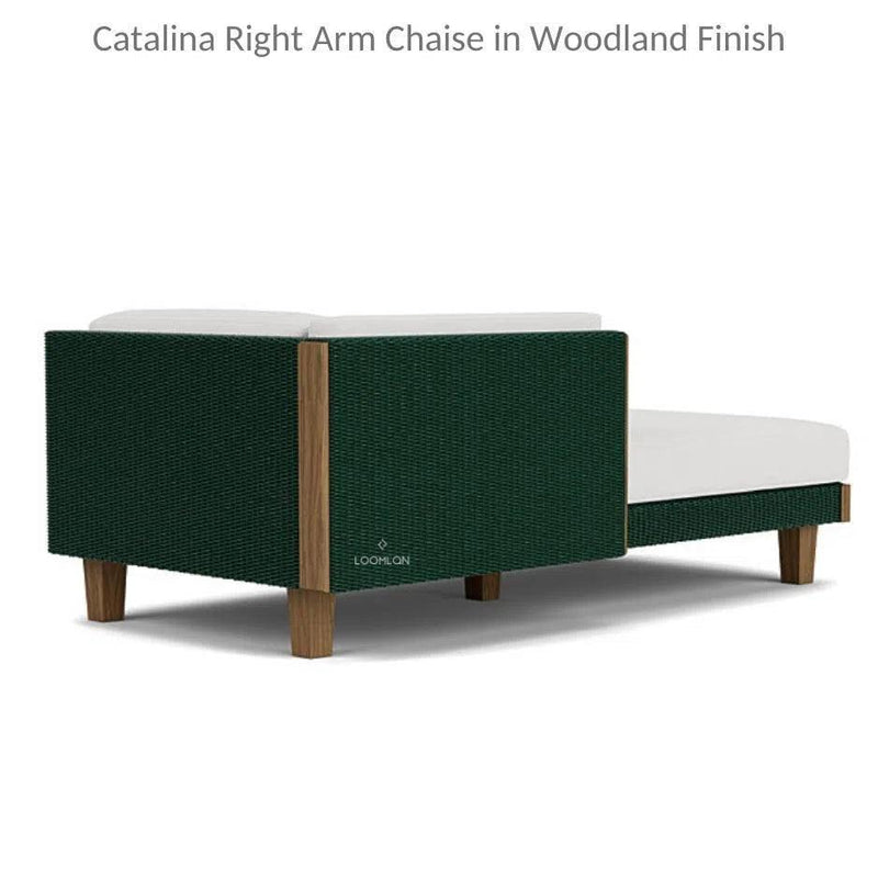 Catalina Right Arm Chaise Sectional Sofa Wicker Made in USA Lloyd Flanders Outdoor Modulars LOOMLAN By Lloyd Flanders