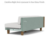 Catalina Right Arm Loveseat Sectional All Weather Wicker Furniture Outdoor Modulars LOOMLAN By Lloyd Flanders