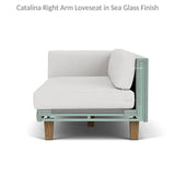 Catalina Right Arm Loveseat Sectional All Weather Wicker Furniture Outdoor Modulars LOOMLAN By Lloyd Flanders