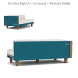 Catalina Right Arm Loveseat Sectional All Weather Wicker Furniture Outdoor Modulars LOOMLAN By Lloyd Flanders