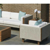 Catalina Sofa All Weather Wicker and Teak Furniture Made in USA Outdoor Sofas & Loveseats LOOMLAN By Lloyd Flanders