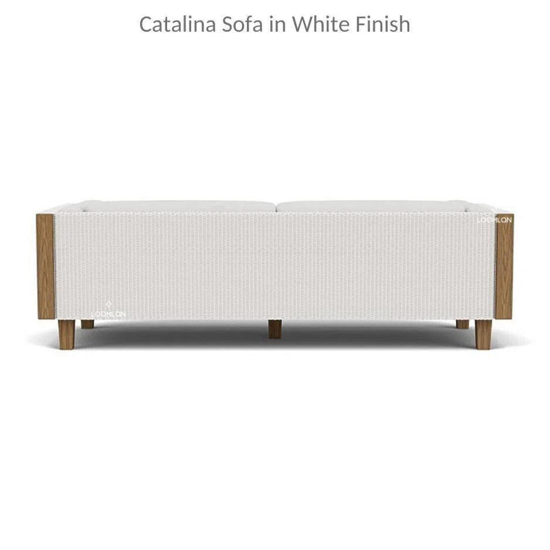 Catalina Sofa All Weather Wicker and Teak Furniture Made in USA Outdoor Sofas & Loveseats LOOMLAN By Lloyd Flanders