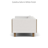 Catalina Sofa All Weather Wicker and Teak Furniture Made in USA Outdoor Sofas & Loveseats LOOMLAN By Lloyd Flanders